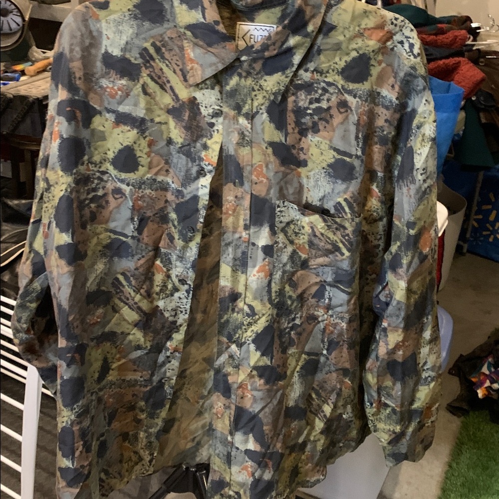 Camo Silk Blouse
